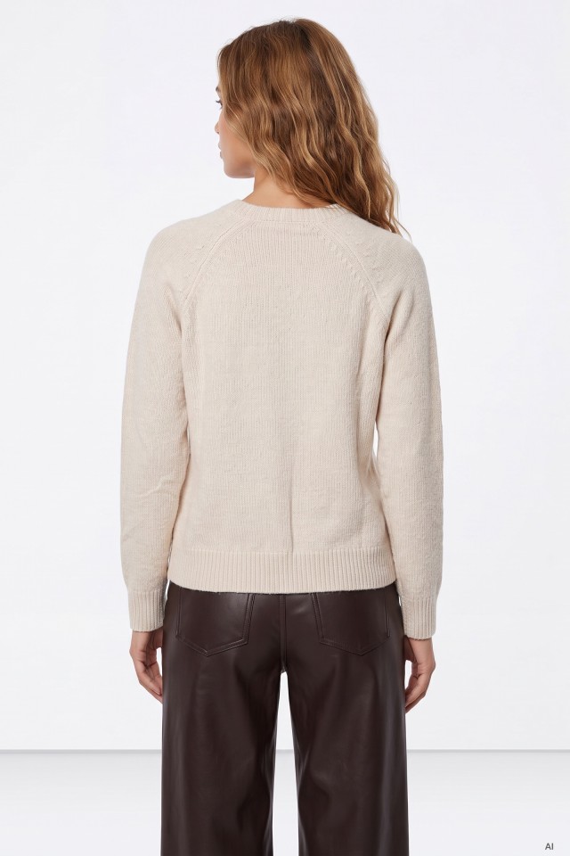 Camisola Bege de Malha Camisola Bege de Malha