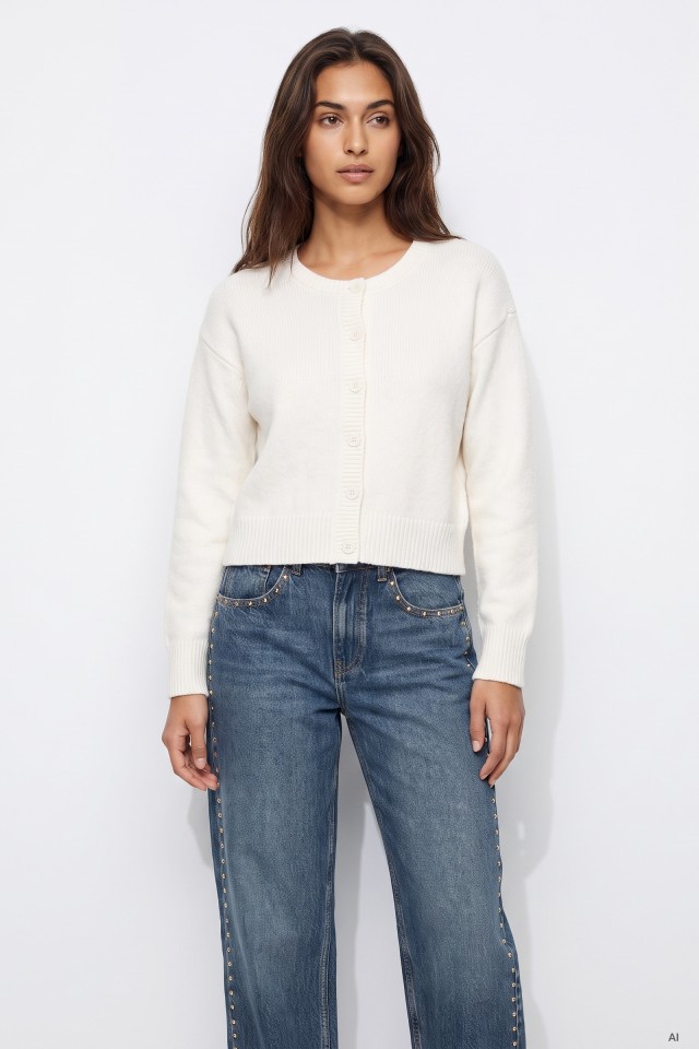 Cropped Cream Cardigan Cropped Cream Cardigan