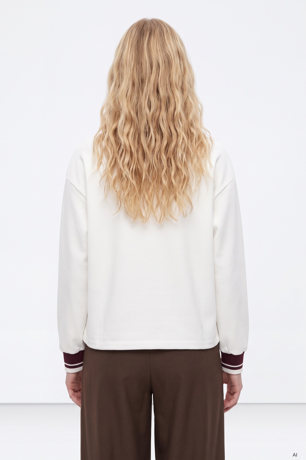 Ecru Half-Zip Sweatshirt