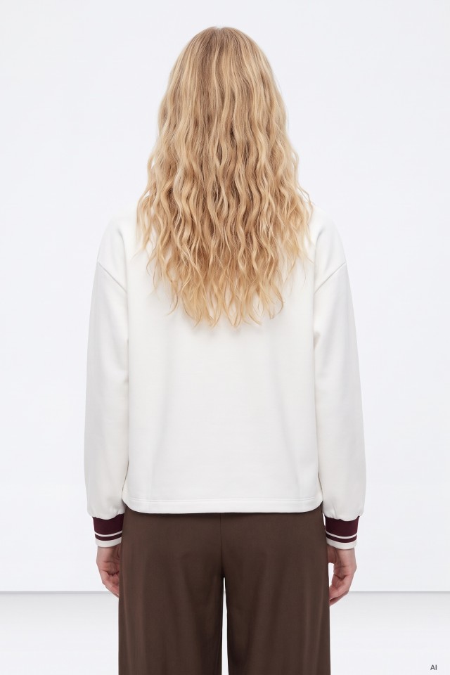 Ecru Half-Zip Sweatshirt Ecru Half-Zip Sweatshirt