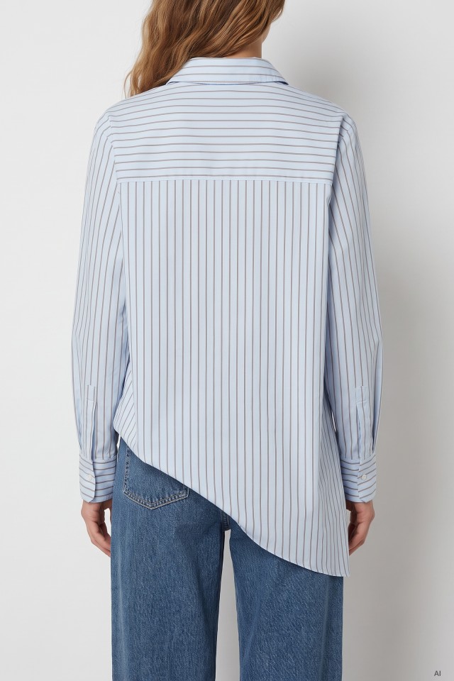 Camisa Azul às Riscas Camisa Azul às Riscas
