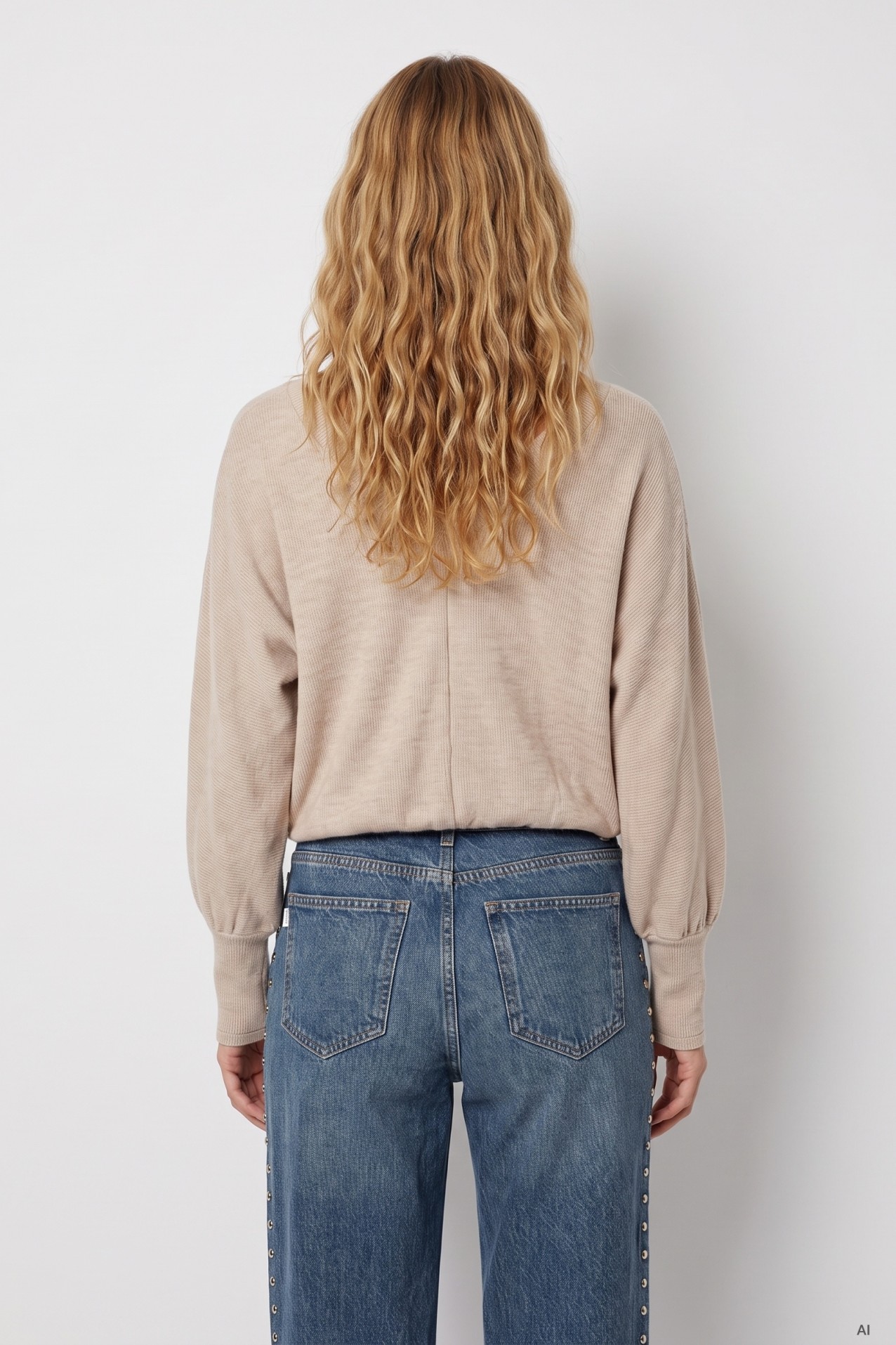 Beige Long Sleeve T-Shirt