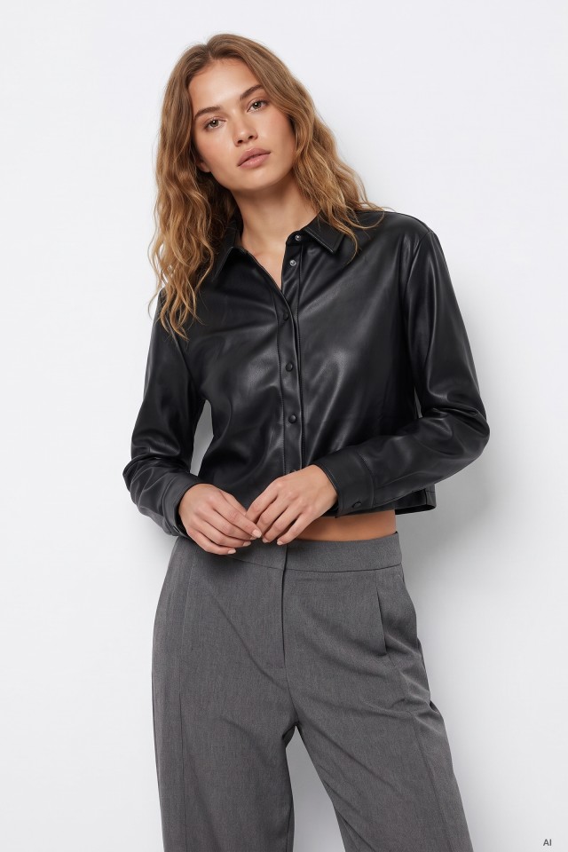 Camisa Manga Larga Negro