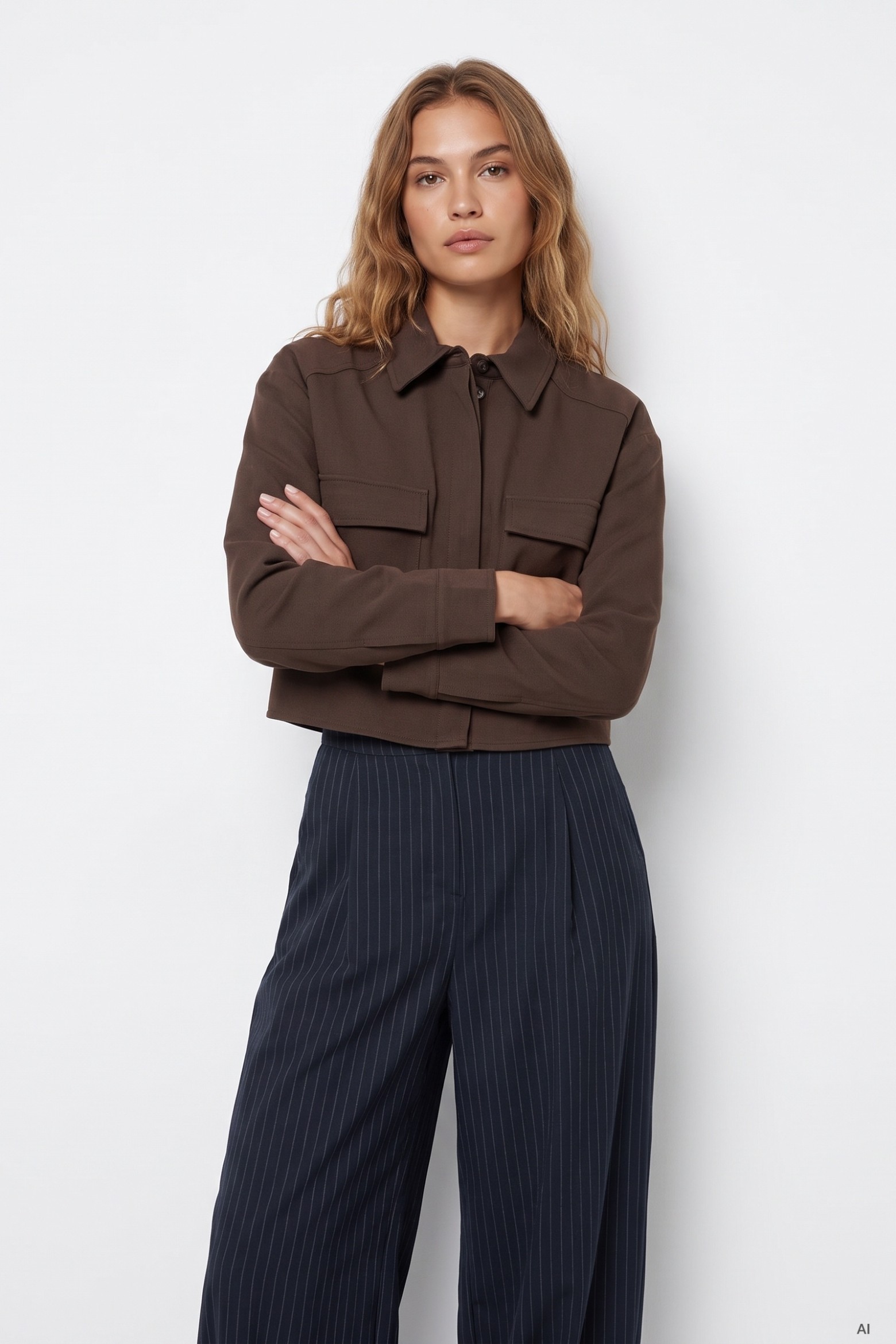 Camisa Manga Larga Marron