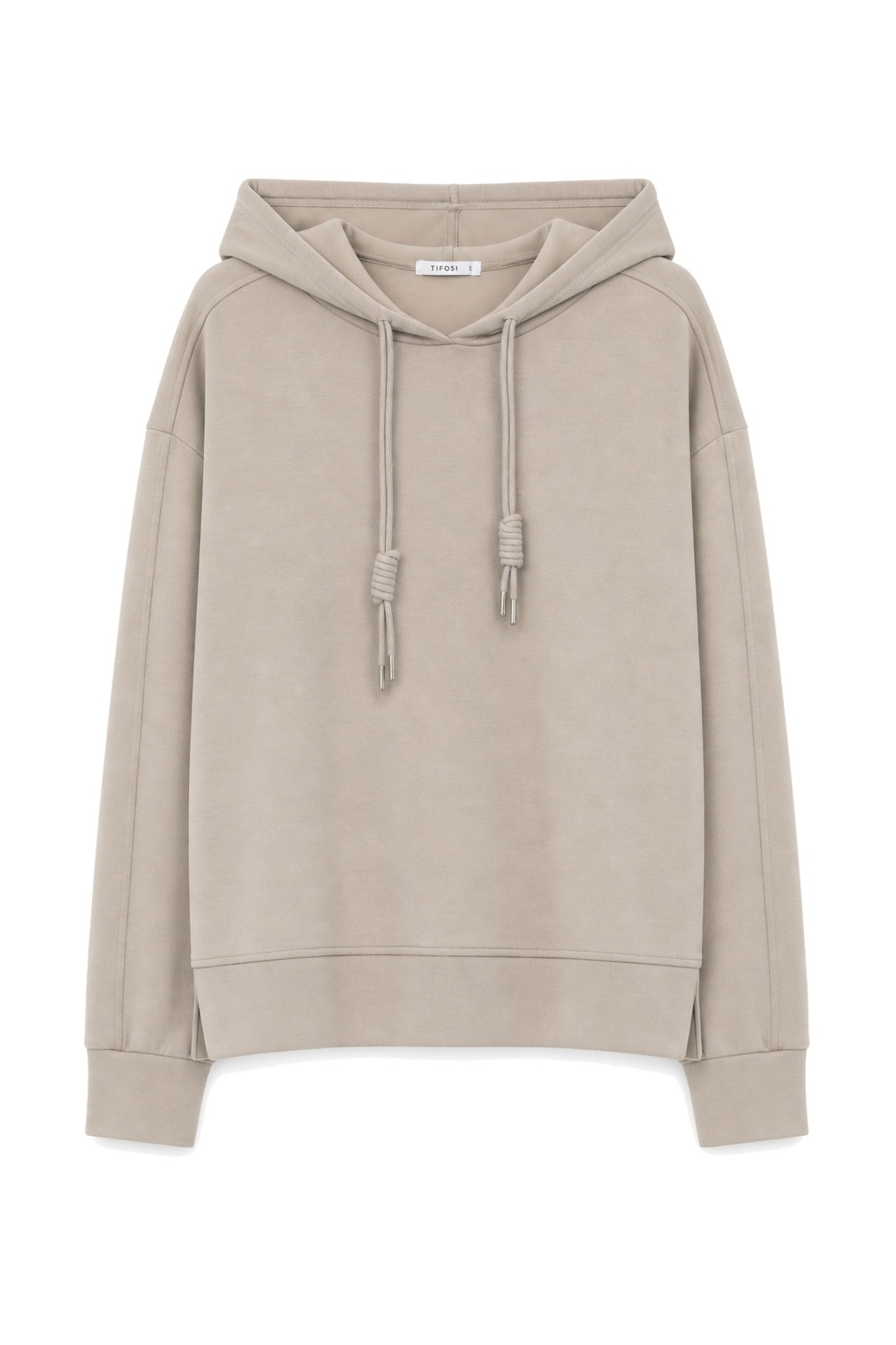 Sweatshirt bege com capuz