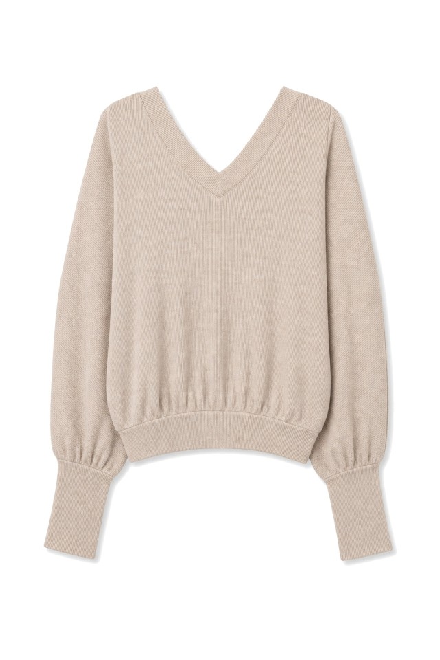 Camiseta beige de manga larga Camiseta beige de manga larga