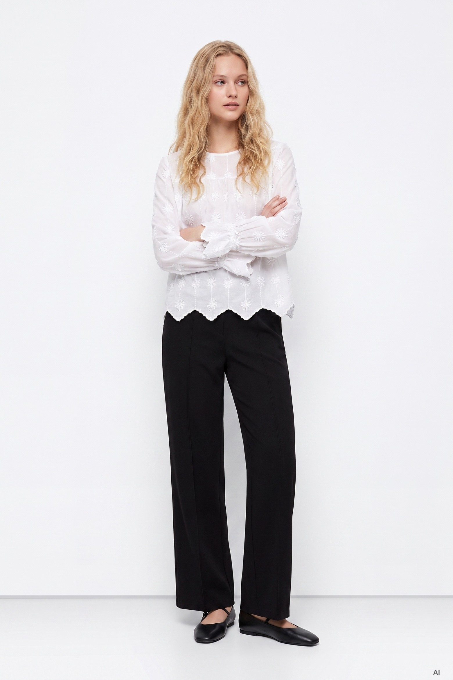 Wide Black Trousers