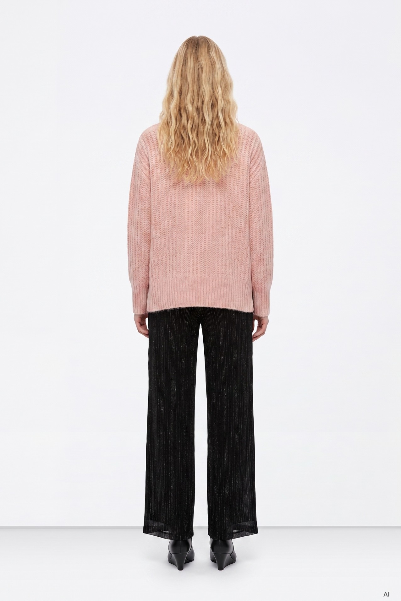 Wide Leg Black Trousers