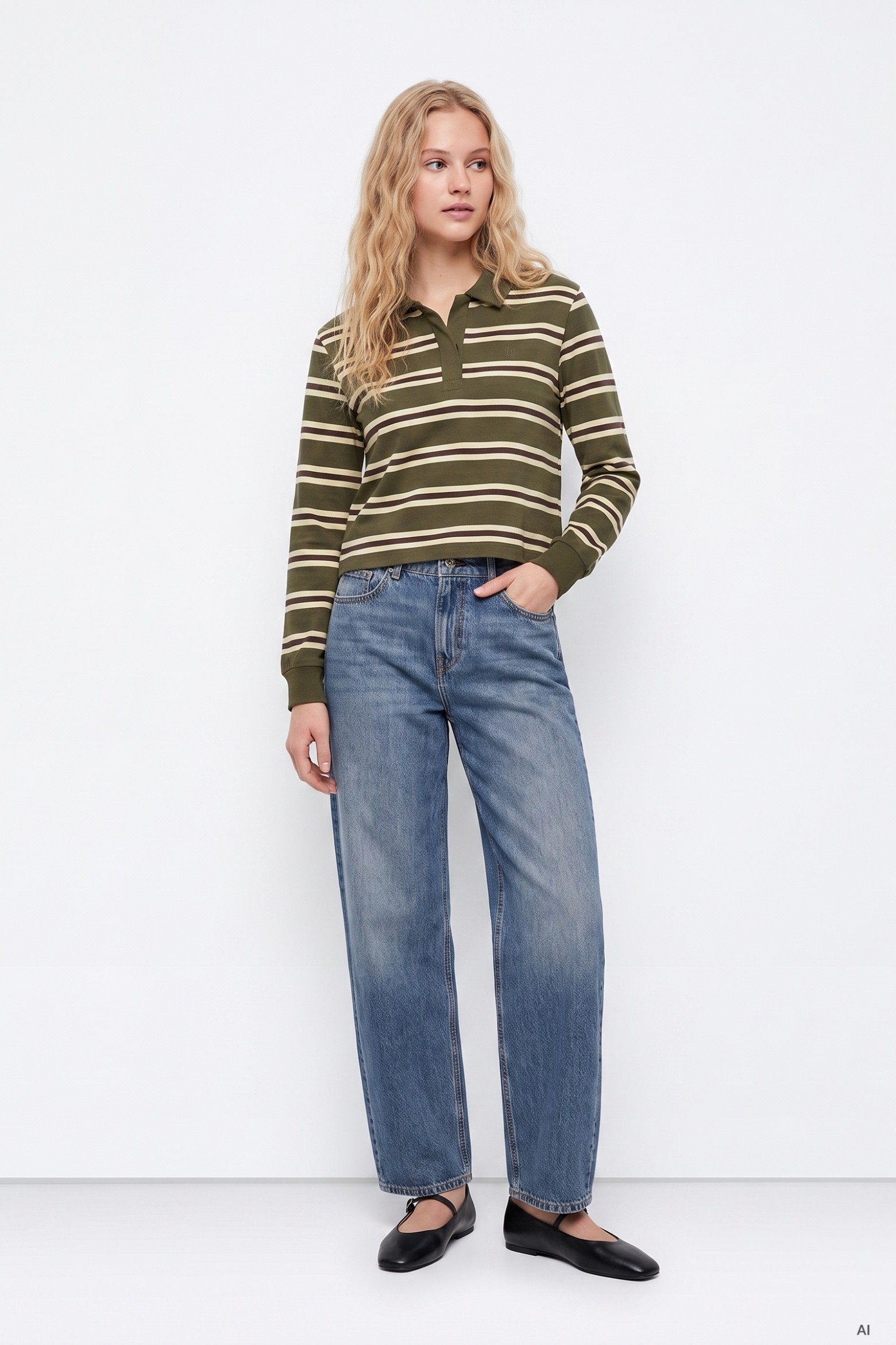 Jeans largos azul escuro