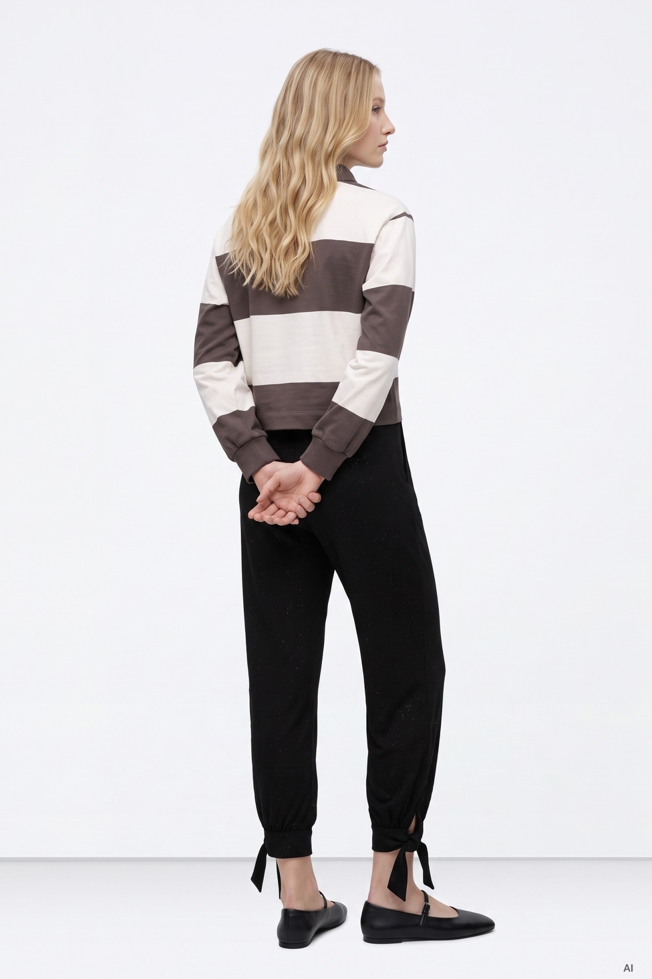 Pantal�n negro fit relajado