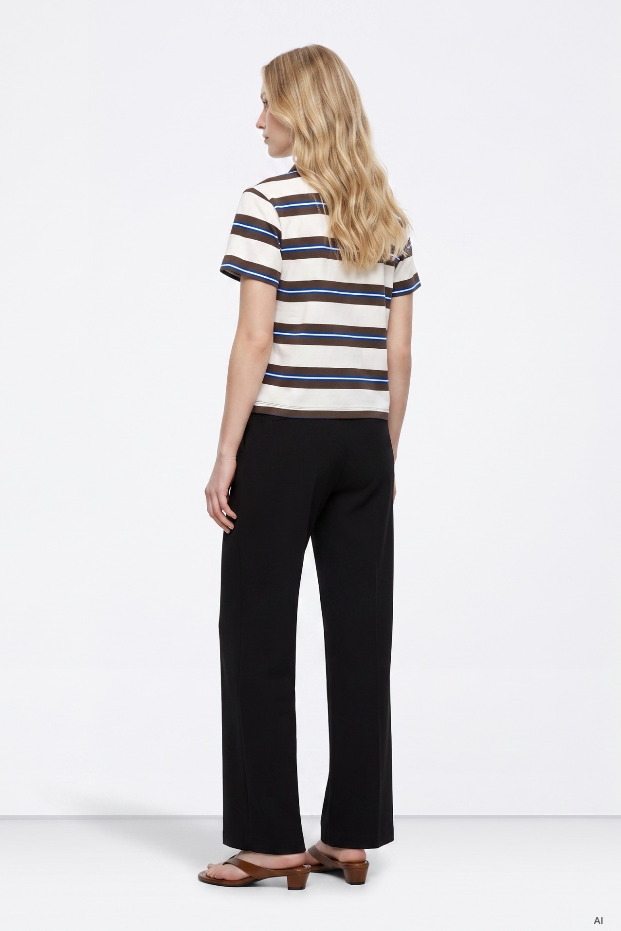 Black wide-leg trousers