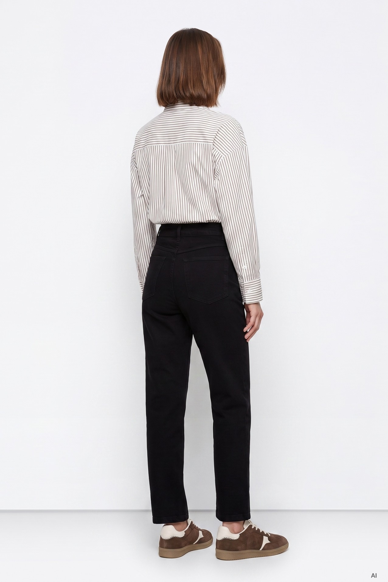 Jeans negros talle alto