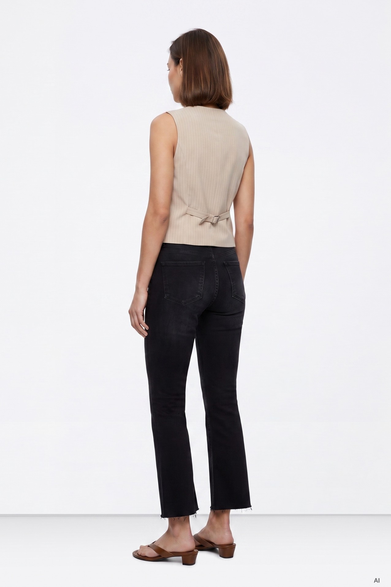 Push-Up Cropped Flare Jeans