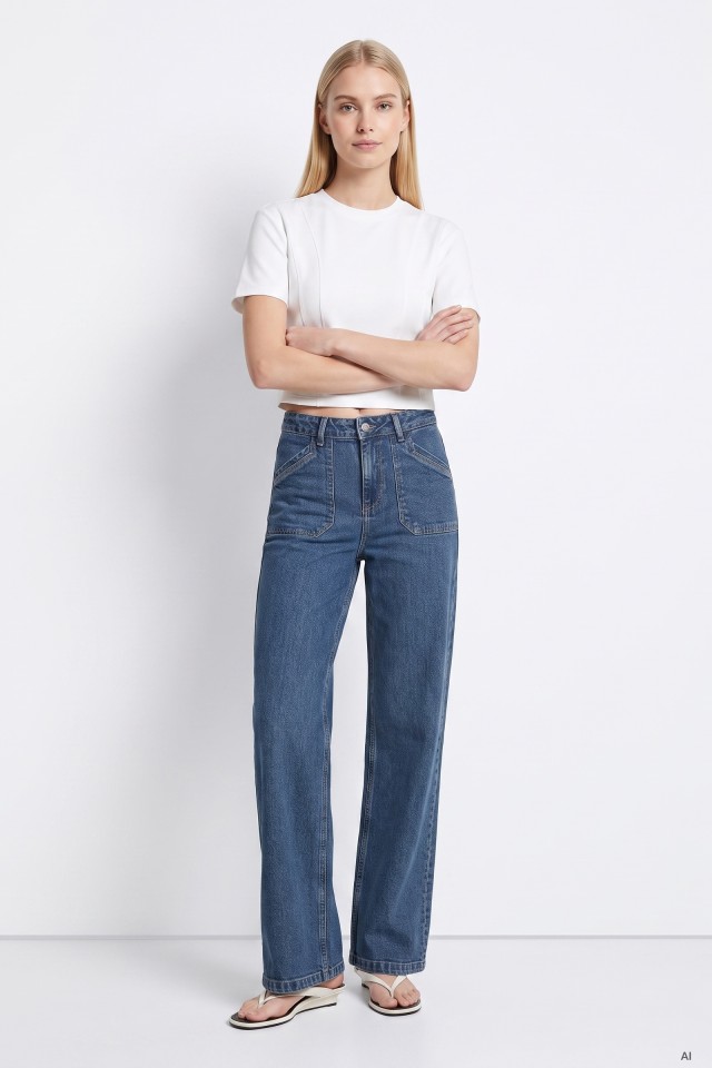 Louise Wide-Leg High Jeans