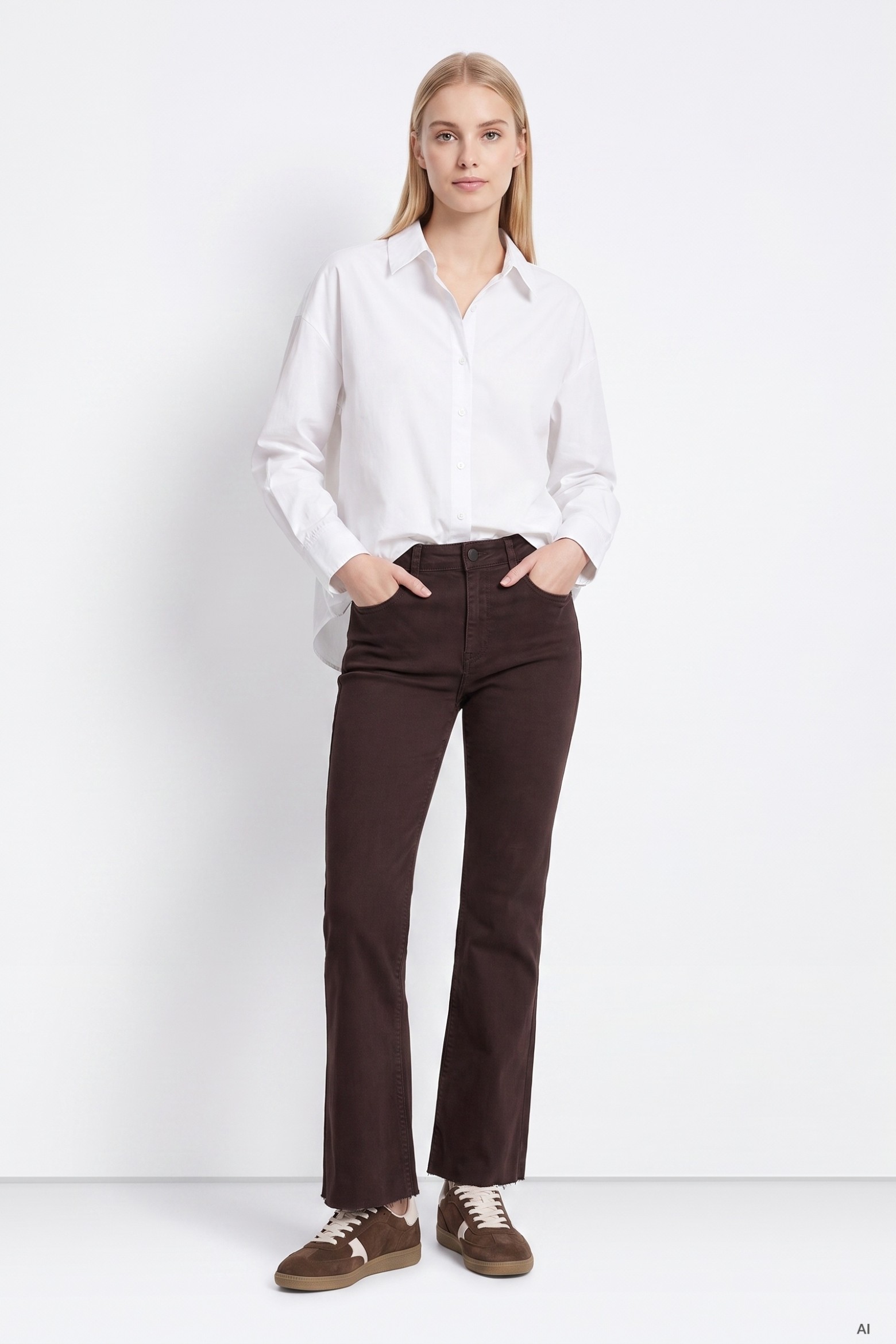 Dark Brown Flare Jeans