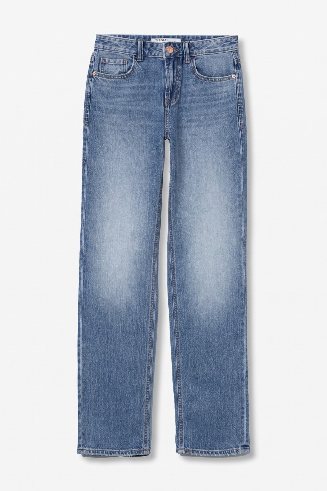 Jeans corte recto azul claro Jeans corte recto azul claro