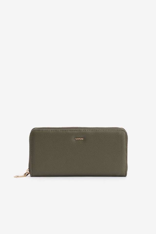 Porta-moedas verde minimalista
