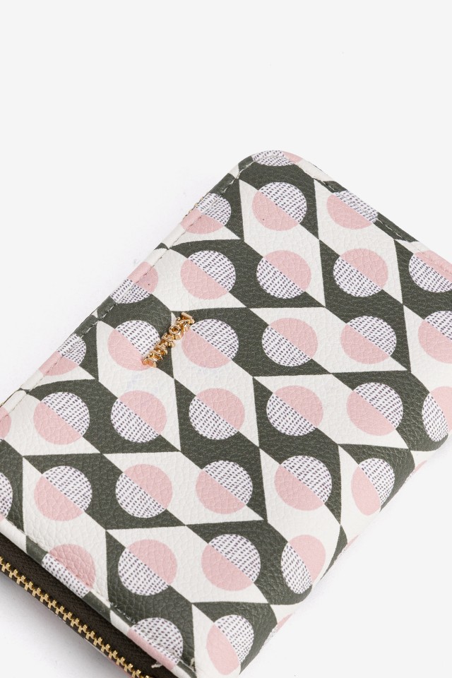 Porta-moedas rosa gráfico Porta-moedas rosa gráfico