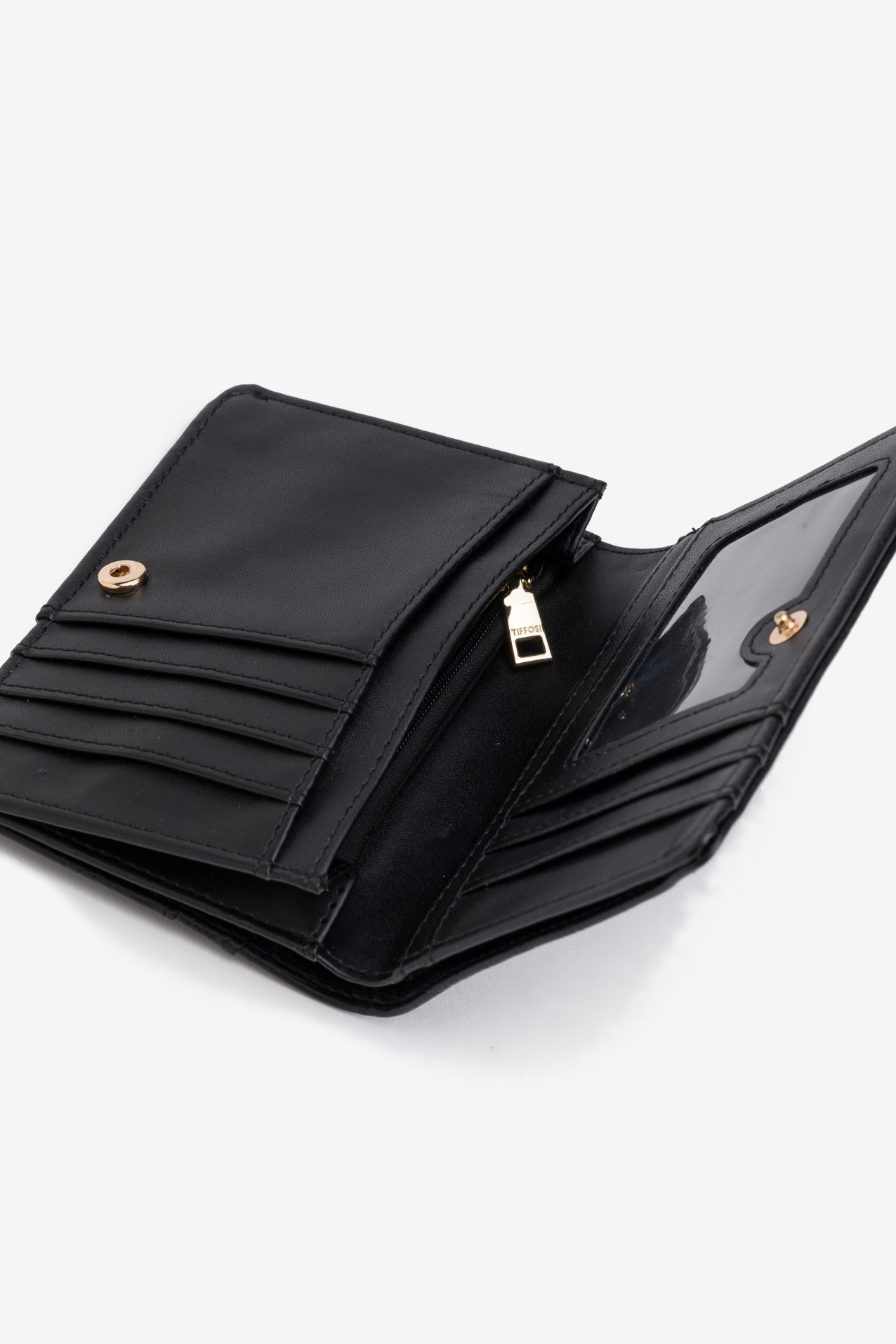 Black Croc-Effect Wallet