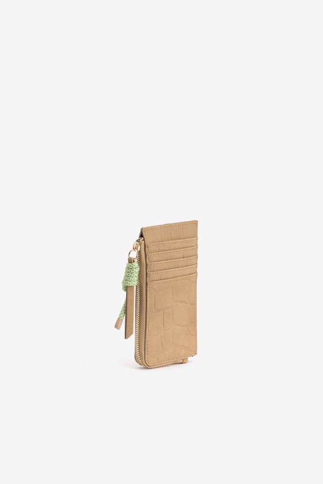 Monedero marrón textura chic Monedero marrón textura chic