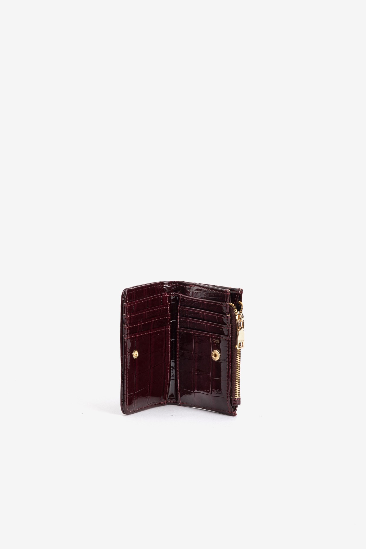 Red Croc-Effect Wallet
