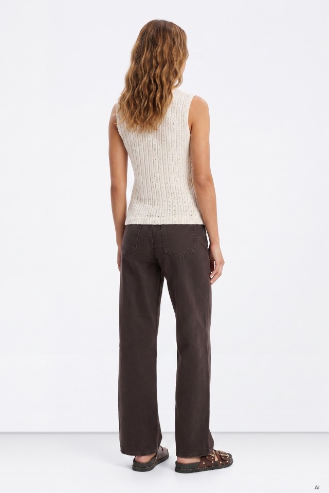 Dark Brown Wide Jeans Dark Brown Wide Jeans