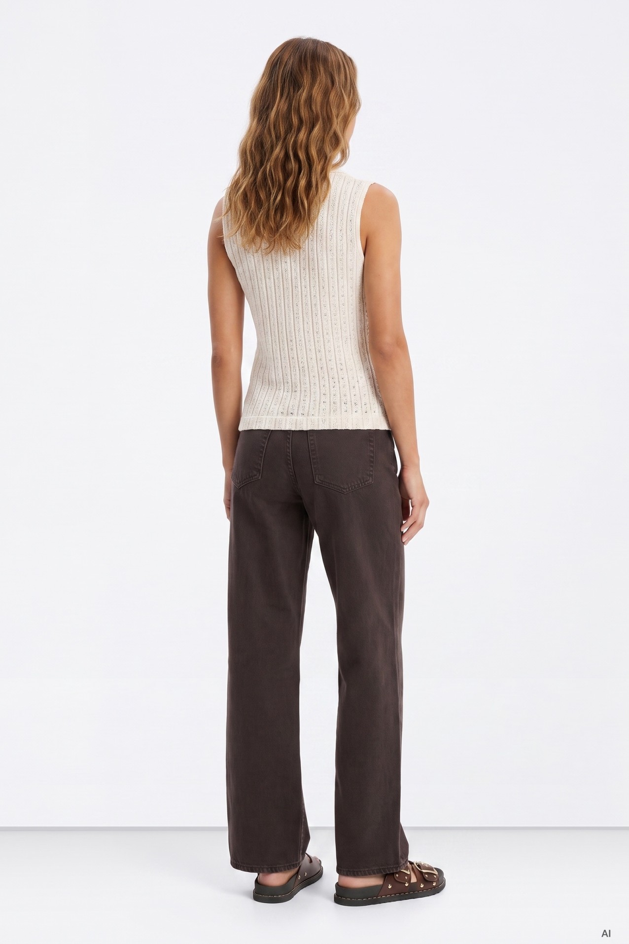 Dark Brown Wide Jeans