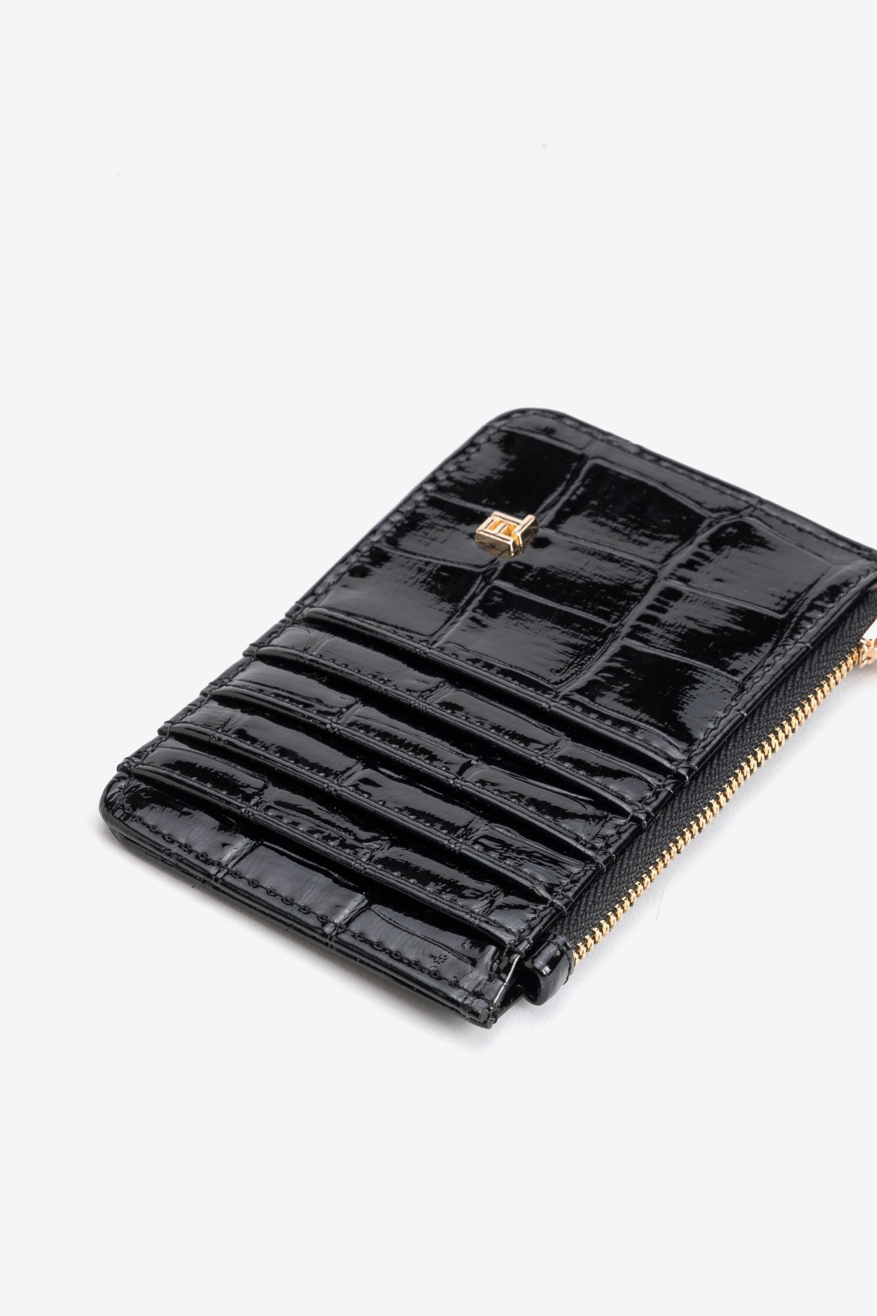 Black Croc Card Holder