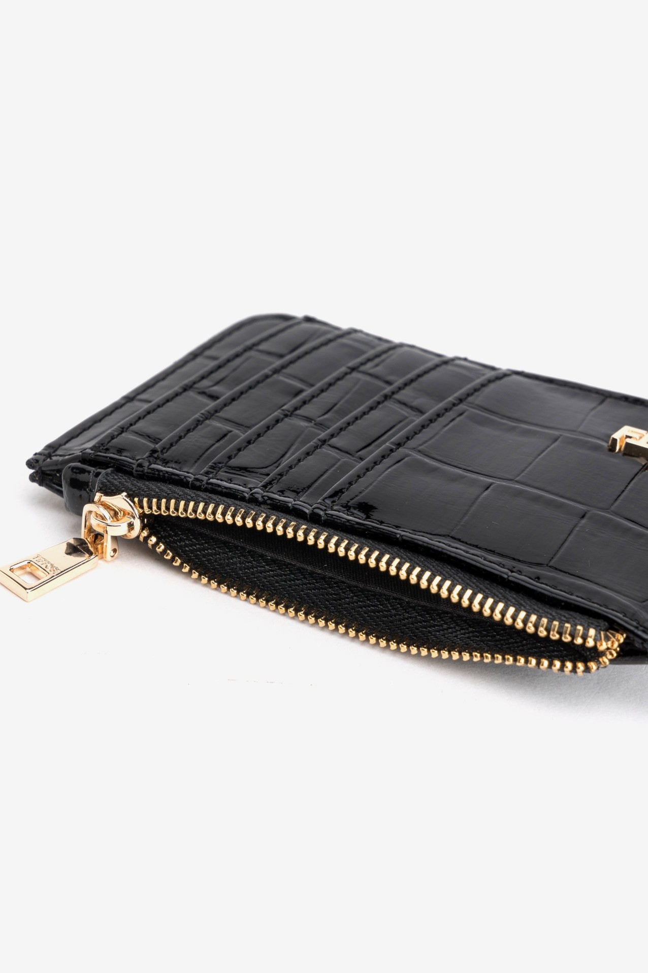 Black Croc Card Holder