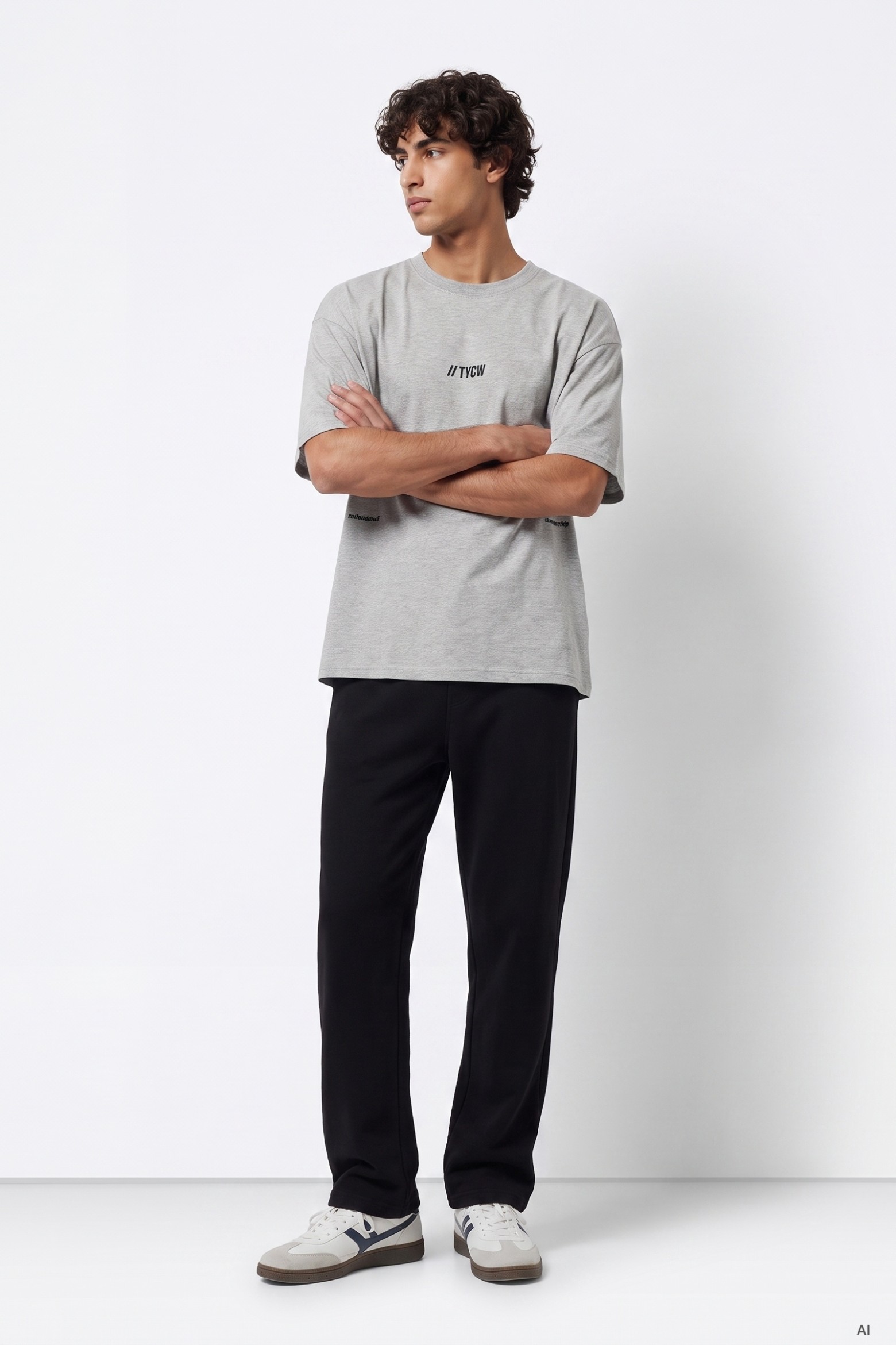Black Baggy Fit Trousers