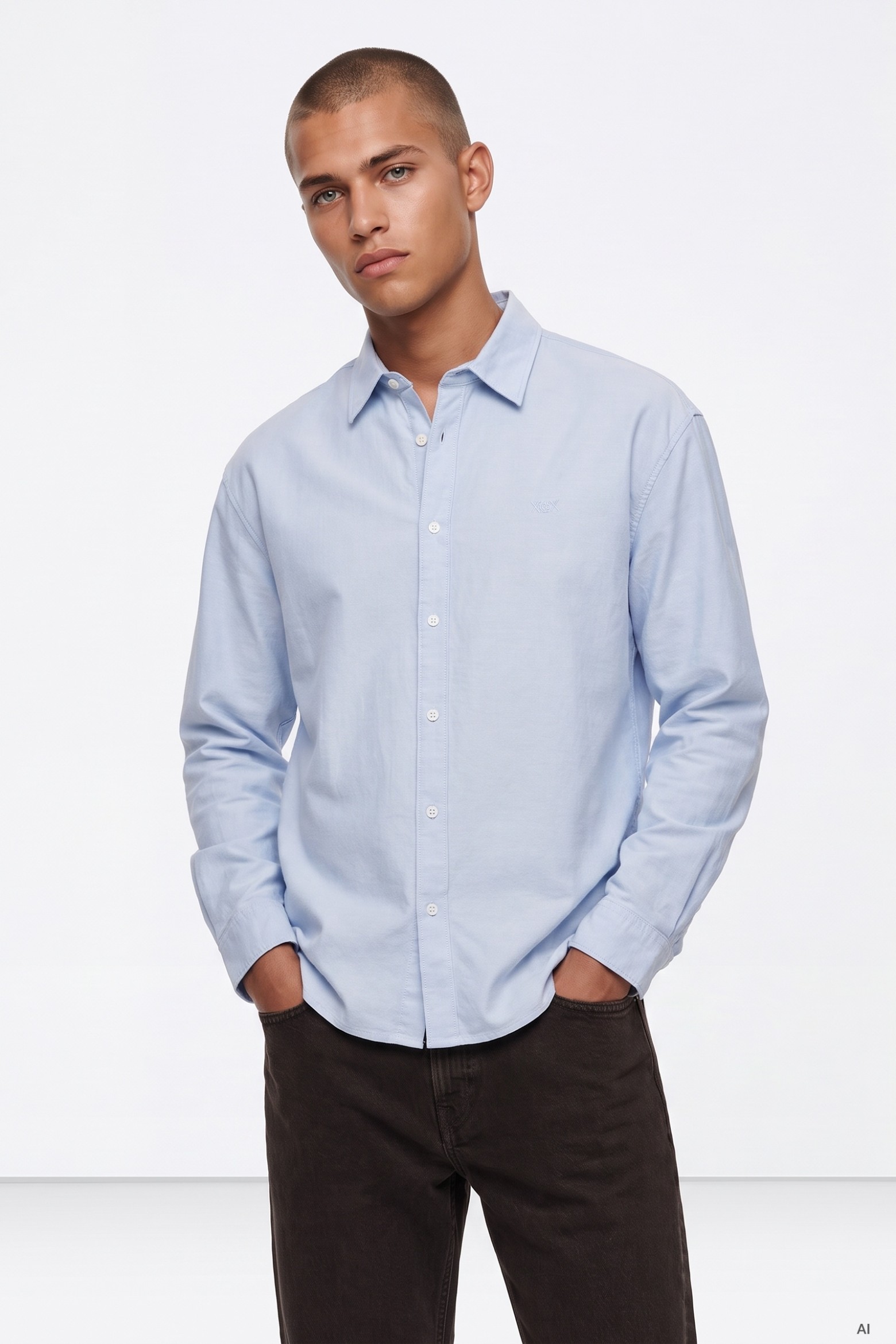 Light Blue Long-Sleeve Shirt