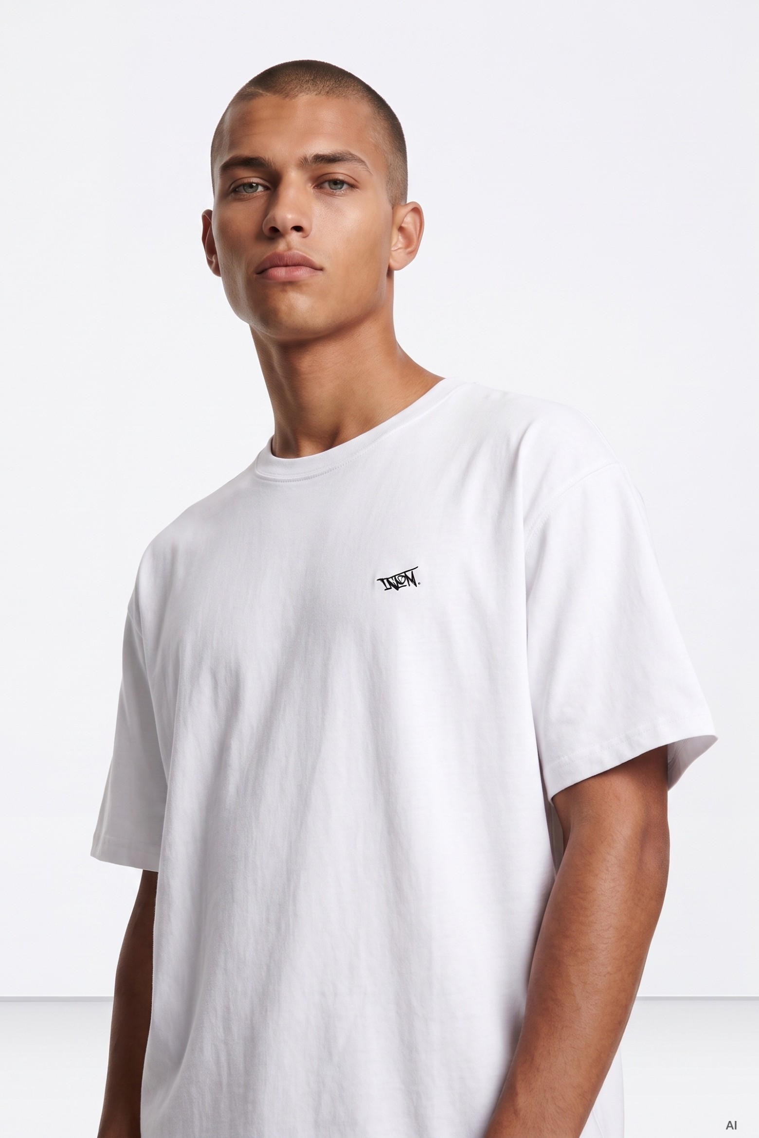 T-shirt branca oversize minimal