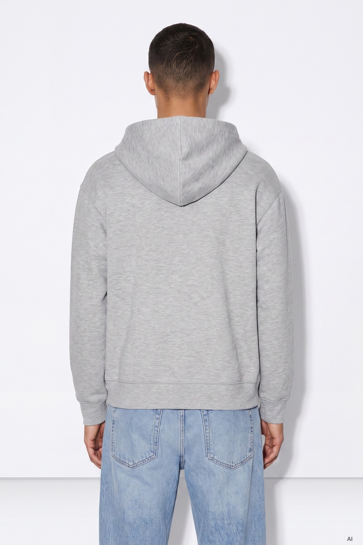 Oversized Grey Zip Hoodie