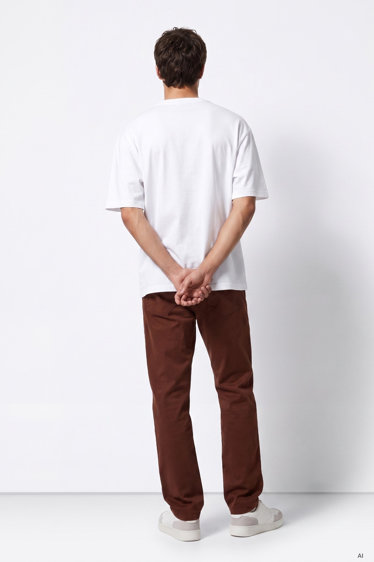 Cal�as Slim Fit Castanhas