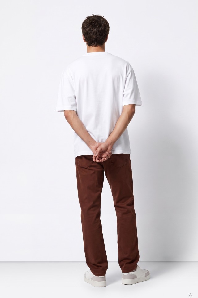 Calças Slim Fit Castanhas Calças Slim Fit Castanhas