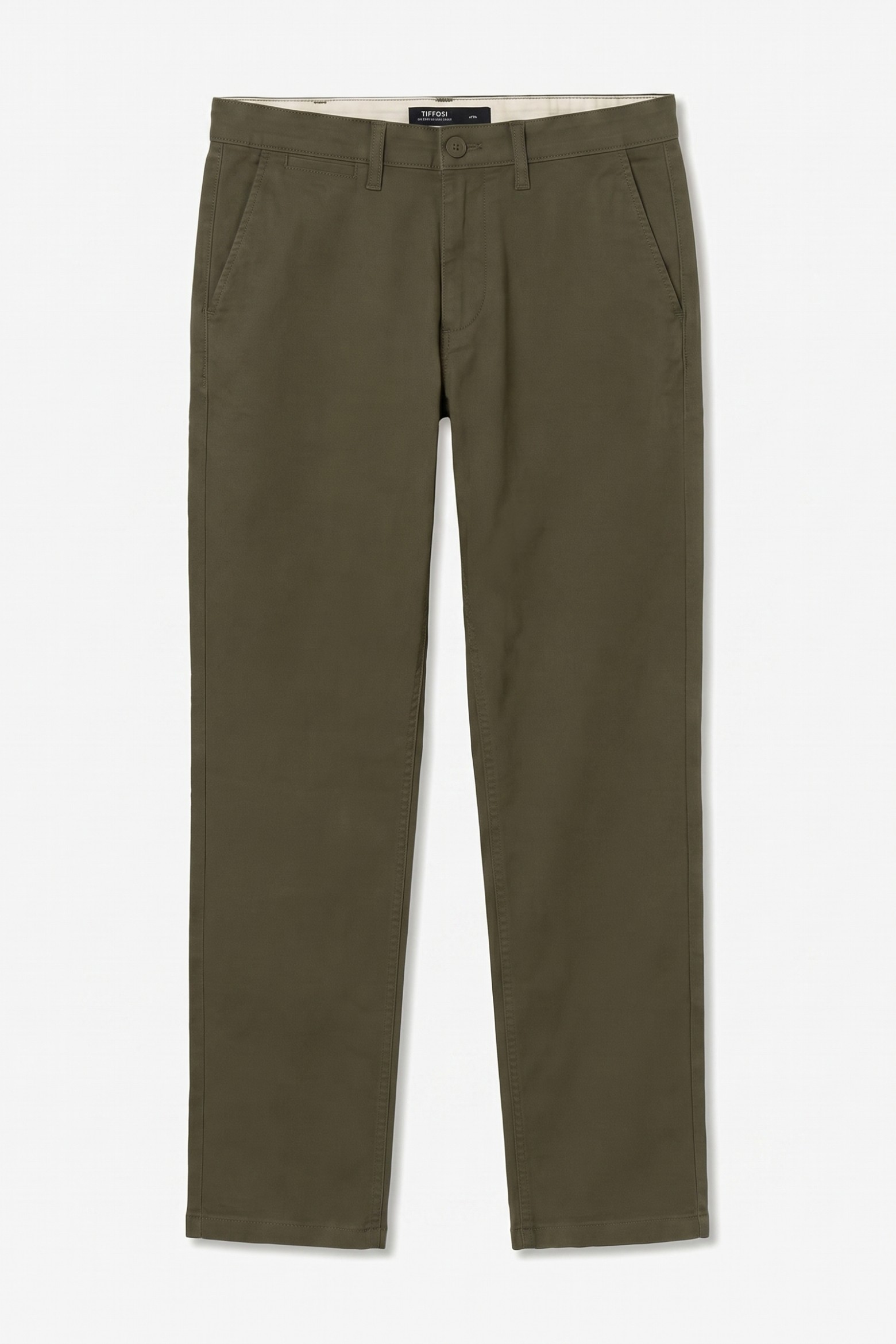 Olive Relaxed-Fit Trousers