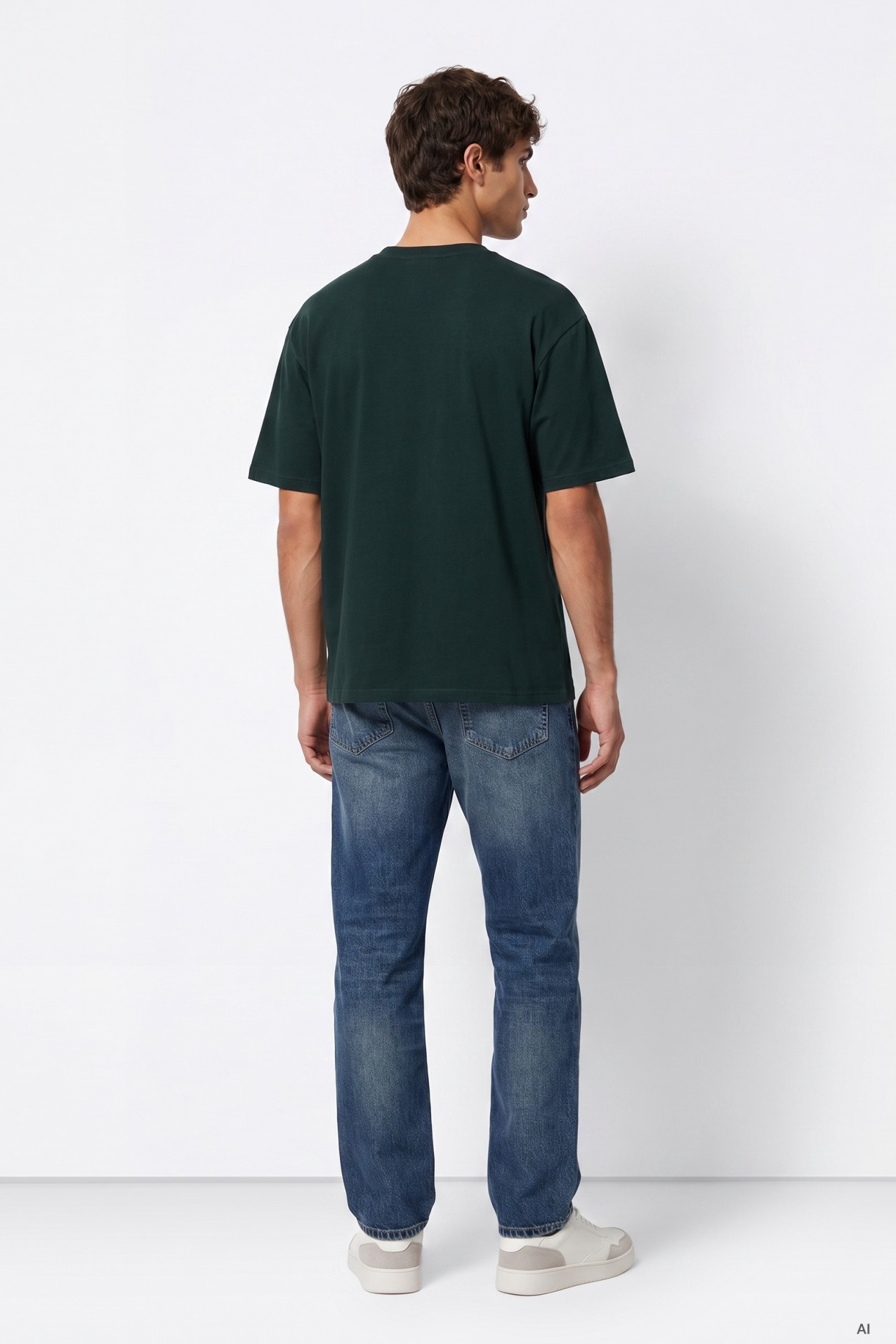 Jeans rectos azul lavado