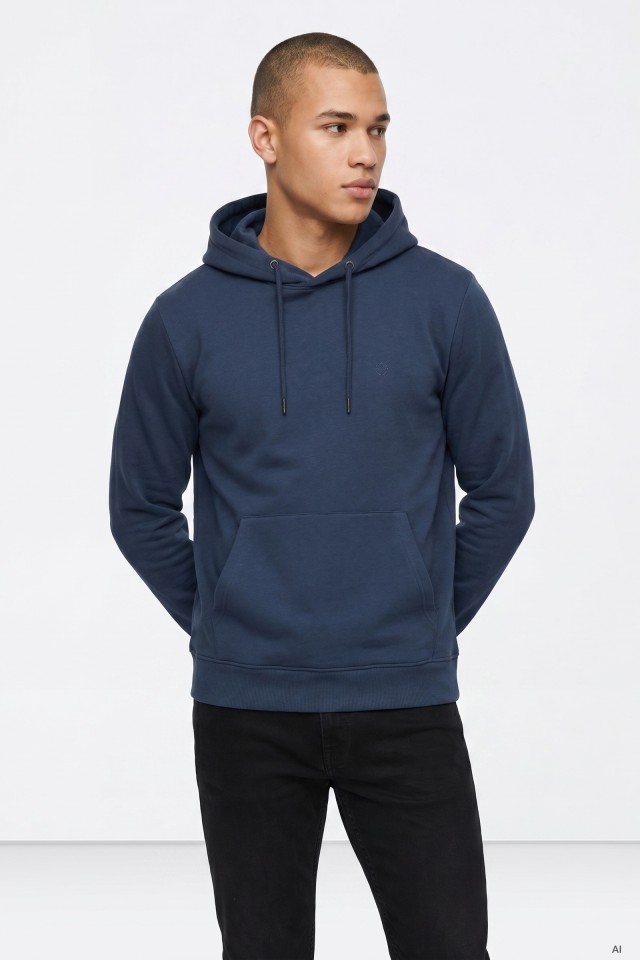 Hoodie azul casual moderno