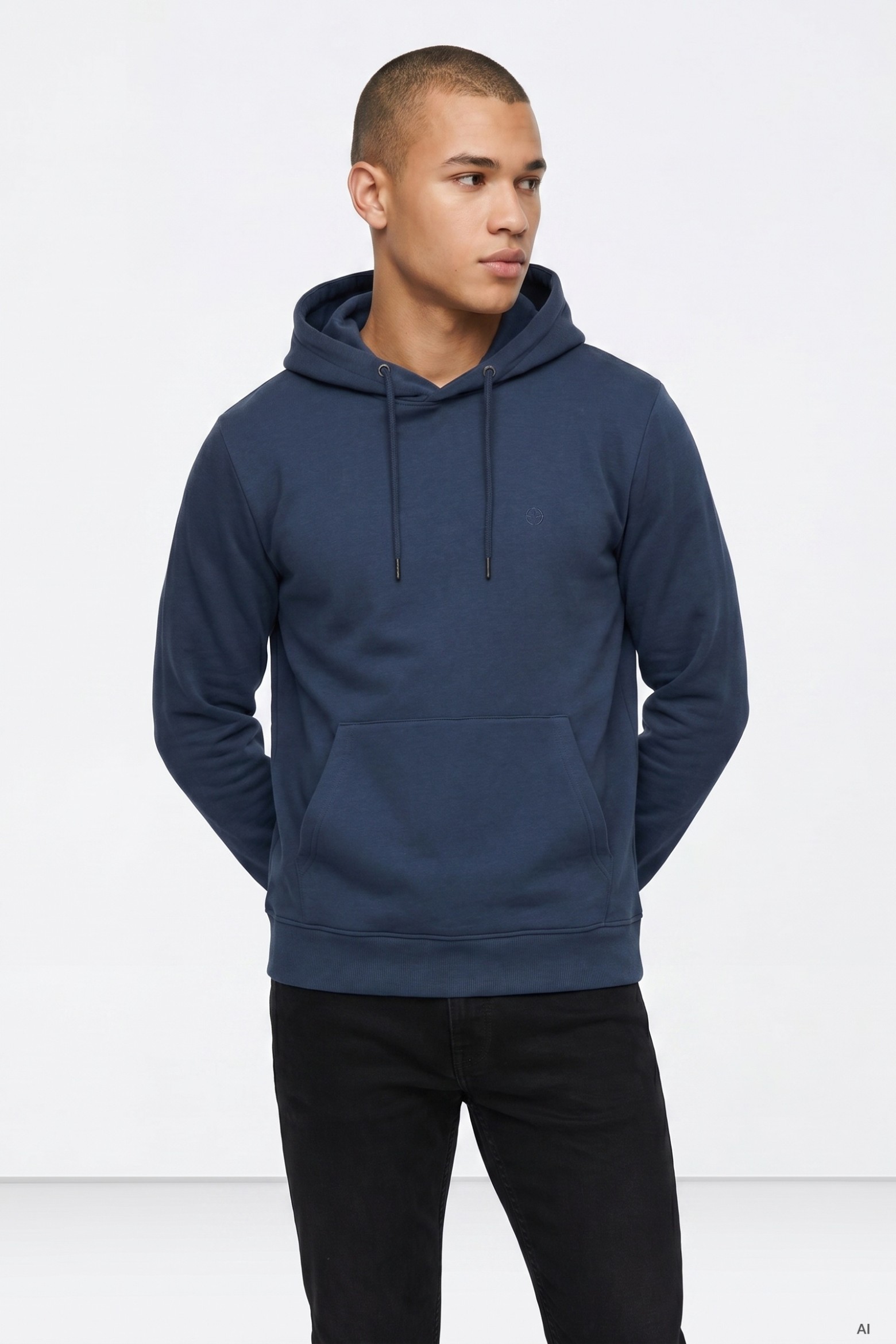 Hoodie azul casual moderno