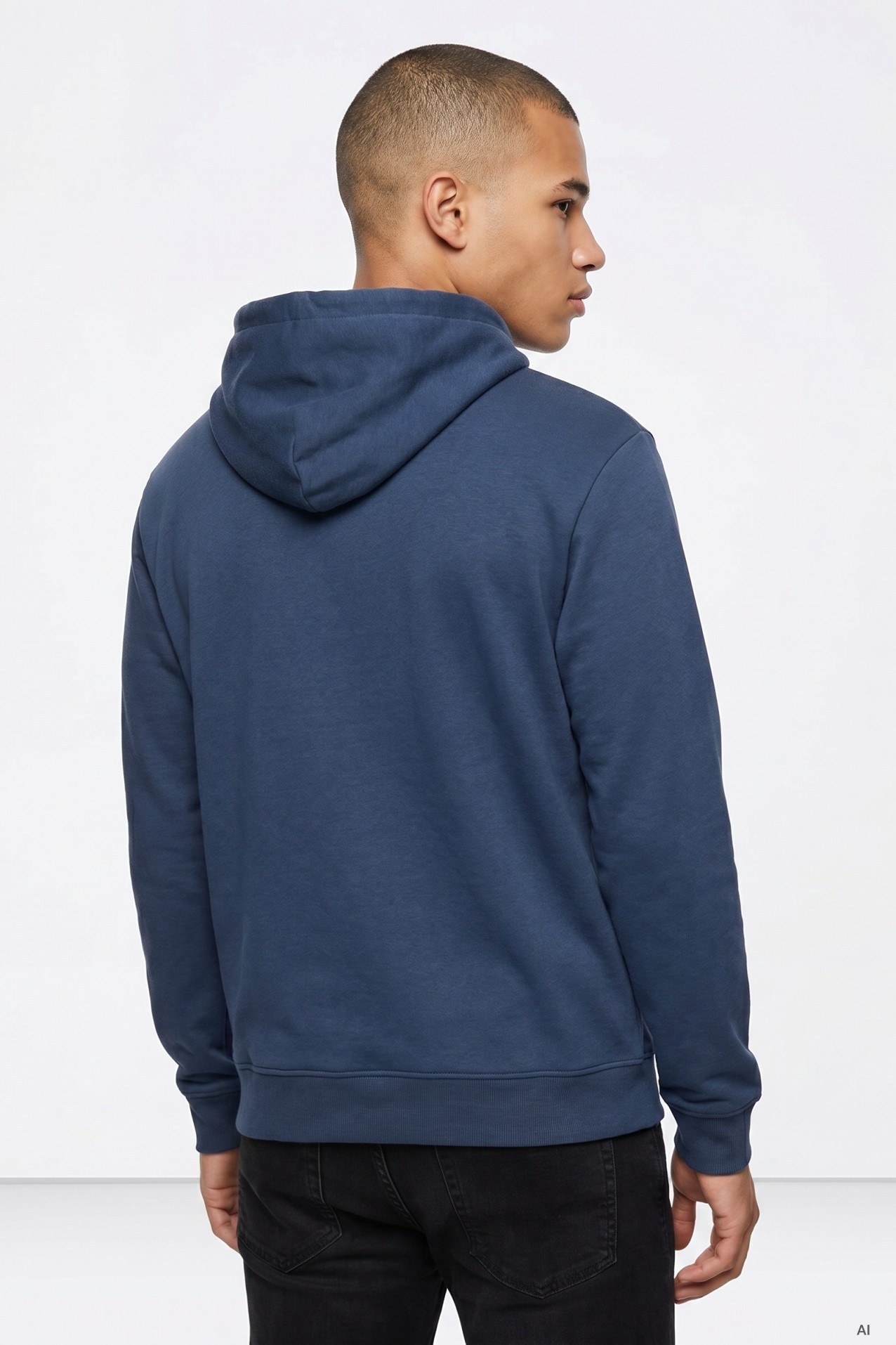 Sudadera azul con capucha