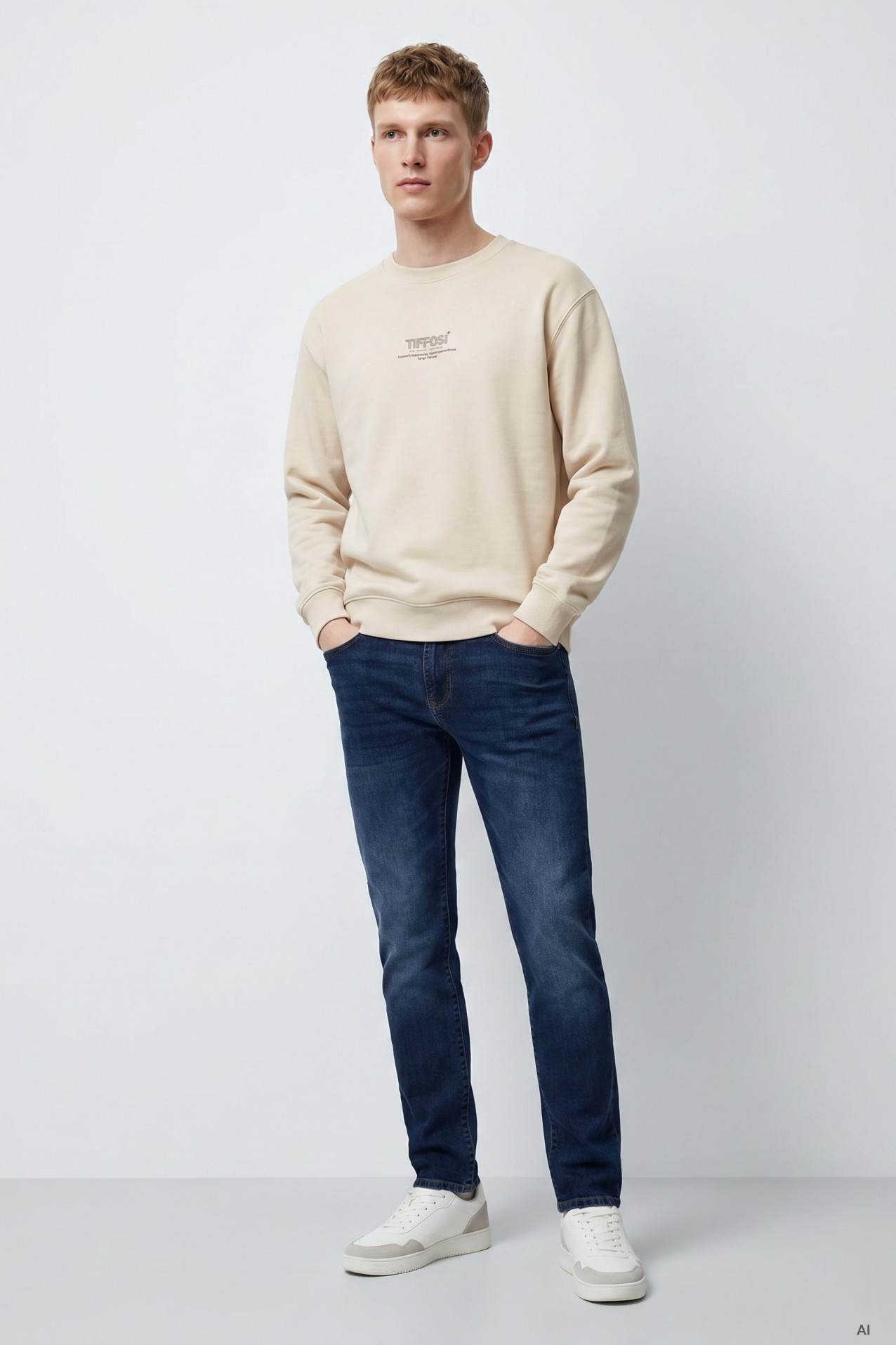 Sweatshirt bege casual