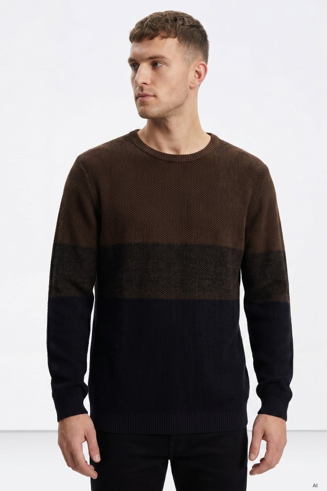 Chocolate Colorblock Sweater