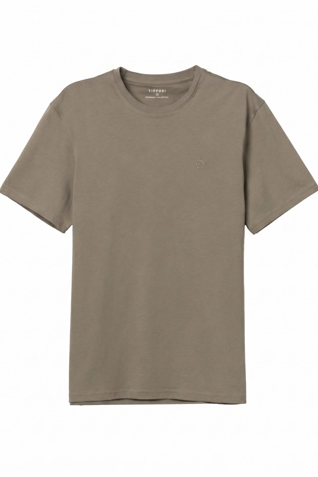 Camiseta de Algodón con Relieve Camiseta de Algodón con Relieve