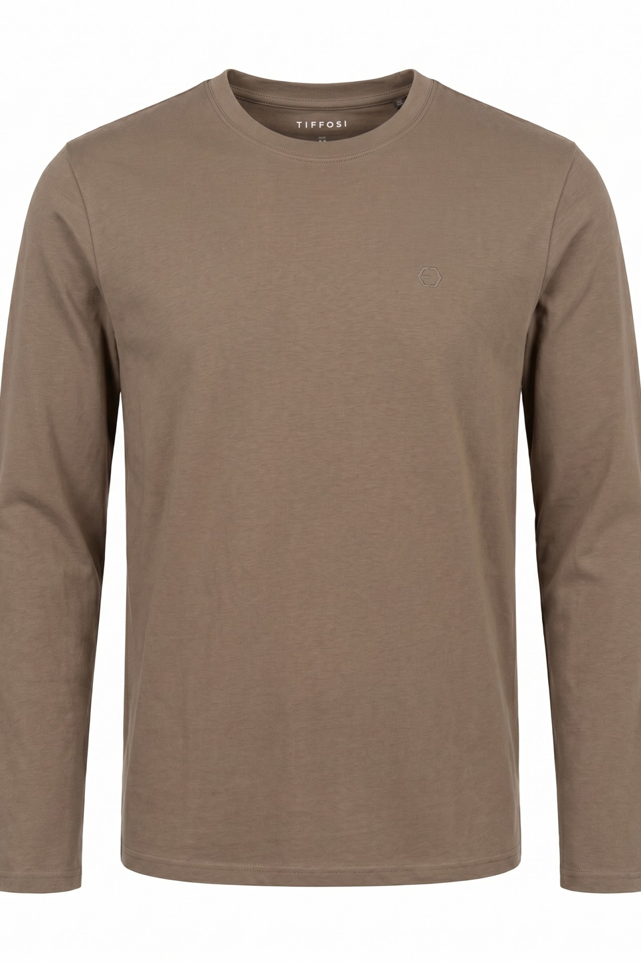 Camiseta beige manga larga