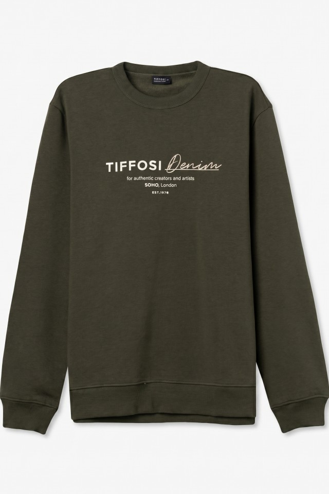 Sudadera verde con logo frontal Sudadera verde con logo frontal