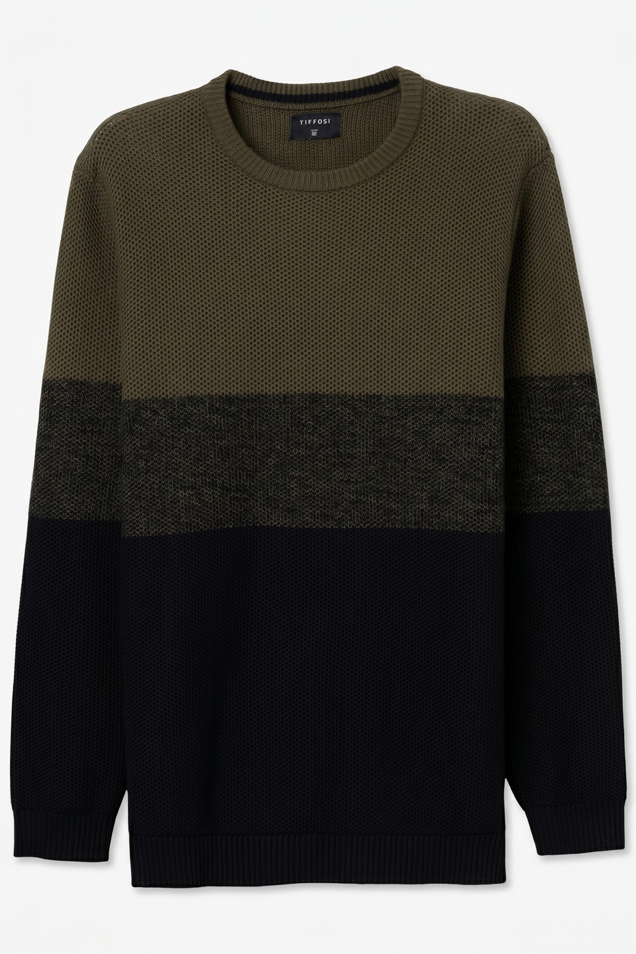 Chunky Green Colourblock Sweater