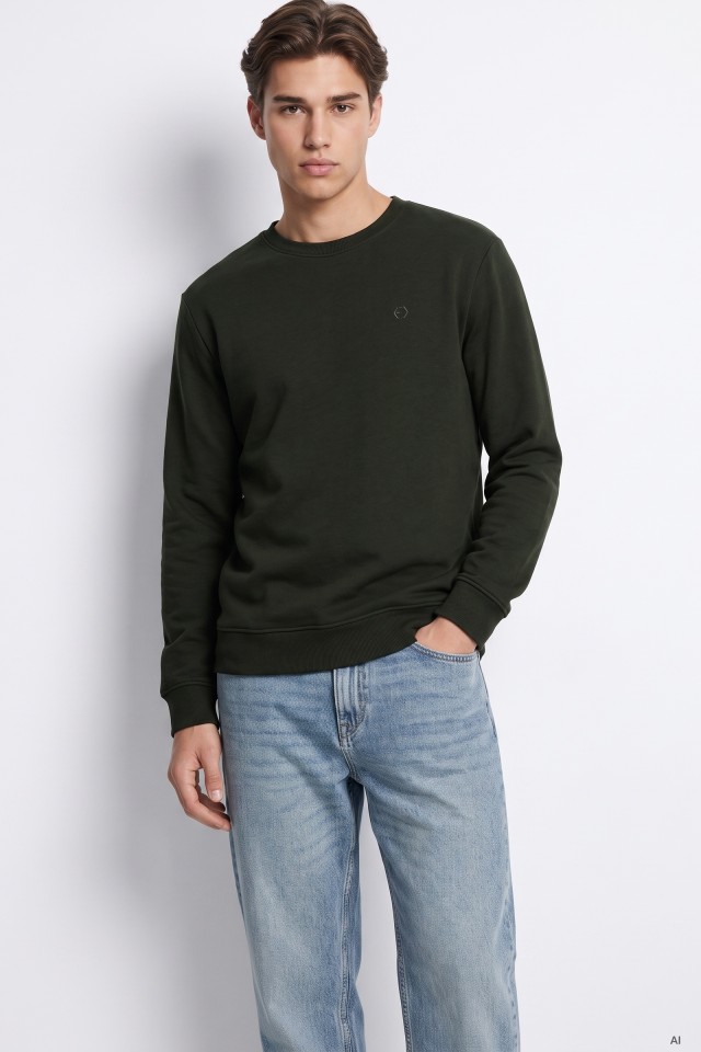 Dark Green Classic Sweatshirt