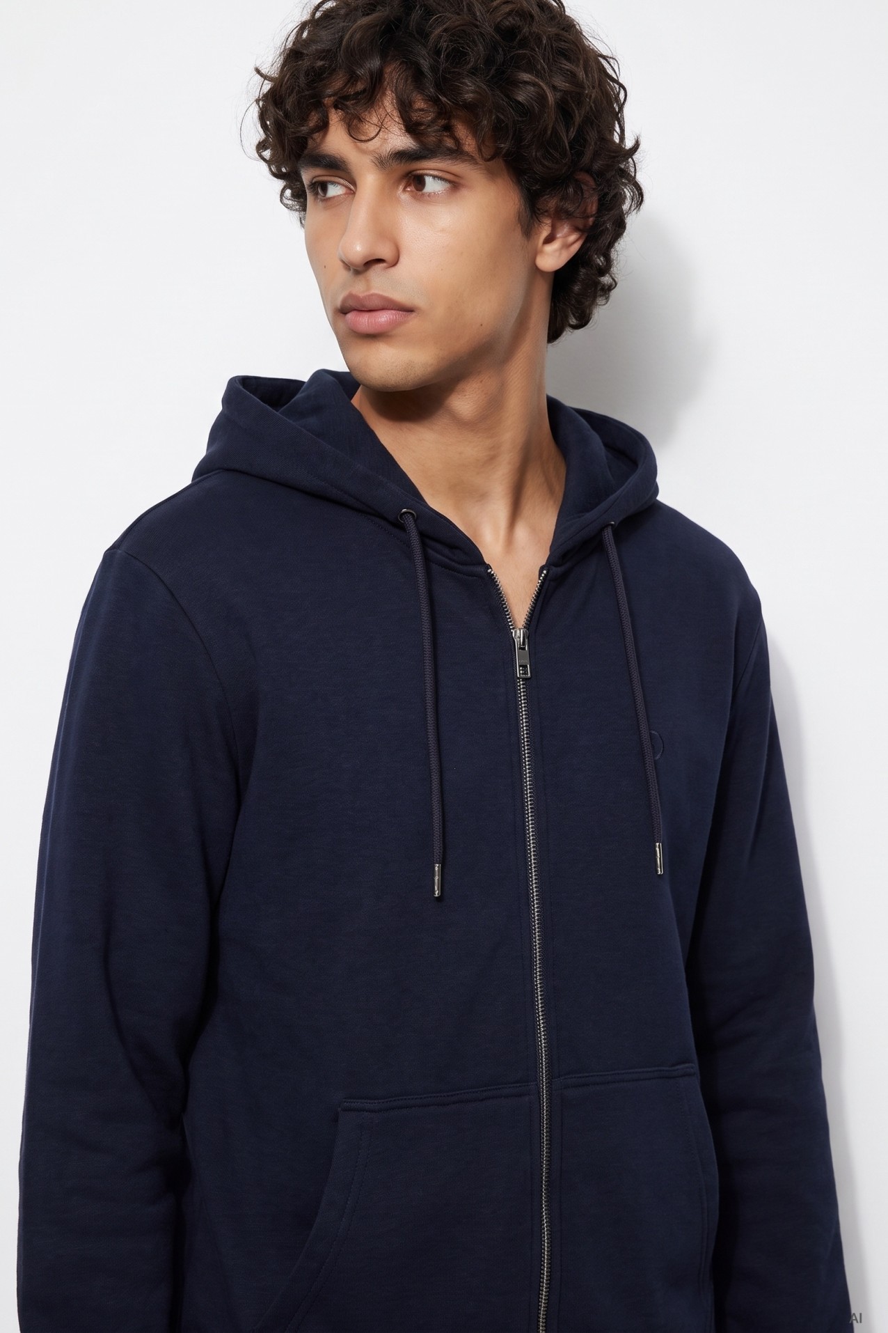 Navy Zip Hoodie
