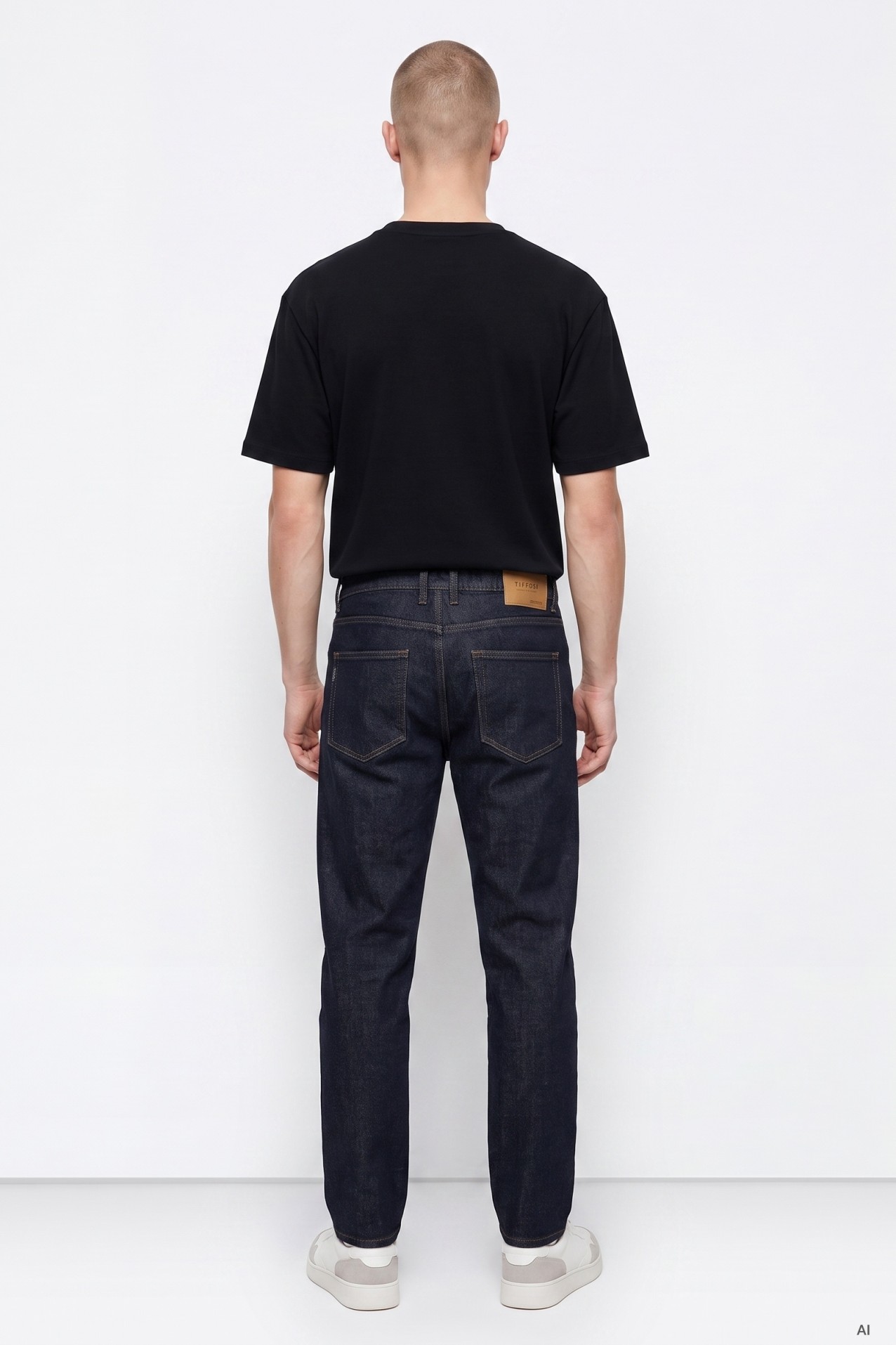 T-shirt straight preta casual