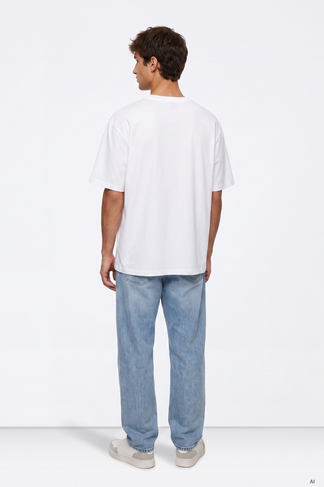 White Minimal Lettering Tee